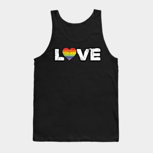 Love LGBT Rainbow Heart Tank Top